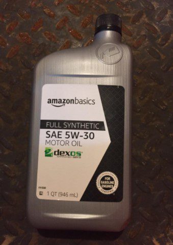 Amazon Basics Full Synthetic Motor Oil SN Plus 5W 30